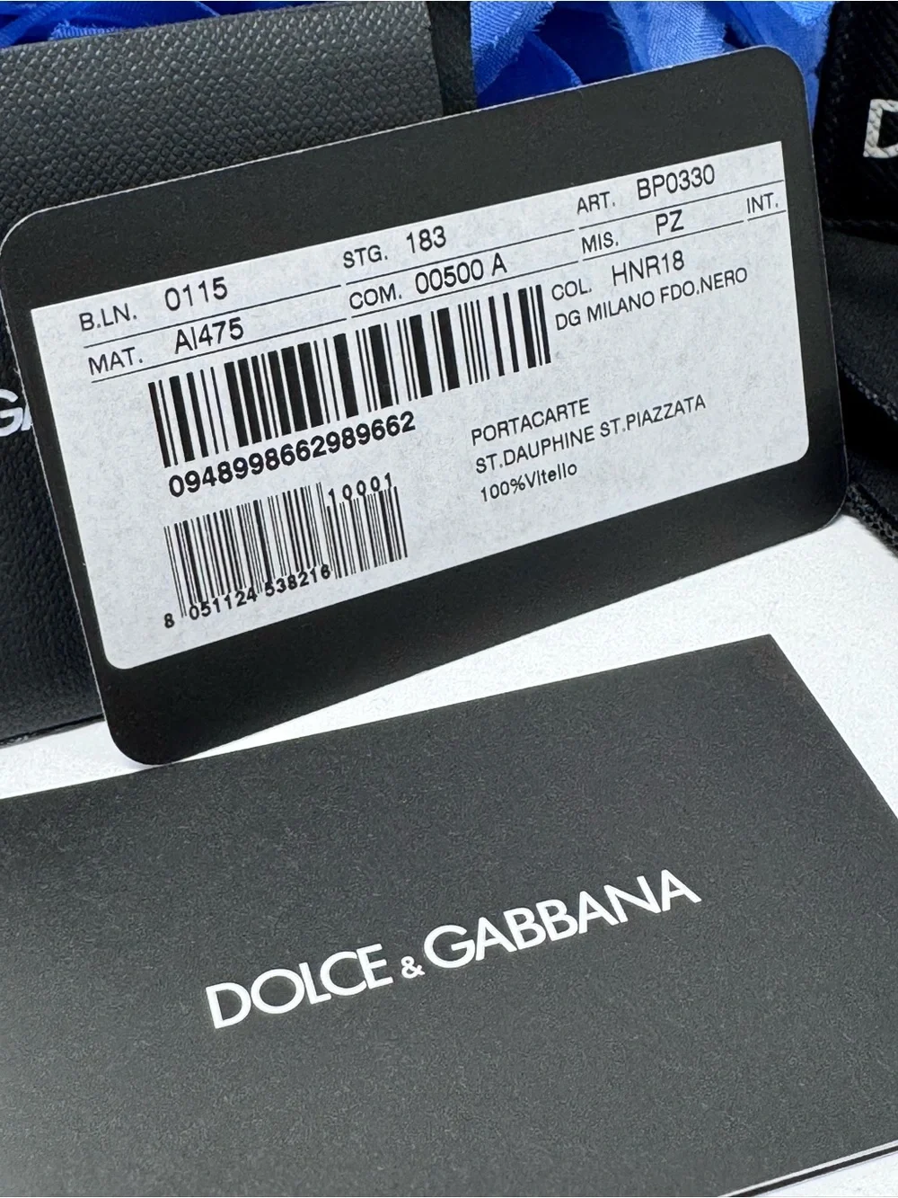 NWT/NIB DOLCE DAUPHINE 2 SIDED CARD WALLET